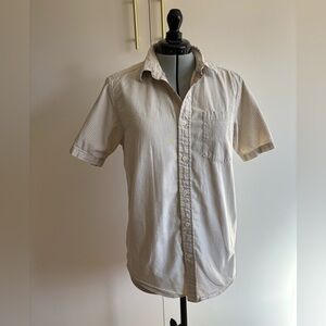 Patagonia Men's Tan Striped Shirt Vintage